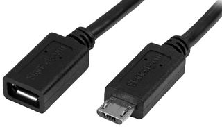 USBUBEXT50CM - USB Cable, Micro Type B Plug to Micro Type B Receptacle, 500 mm, 19.7 ", USB 2.0, Black - STARTECH