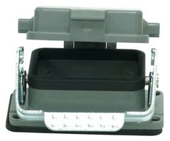 MP009355 - Heavy Duty Connector, Base, Bulkhead Mount, Aluminium Body, 1 Lever, 6B - MULTICOMP PRO