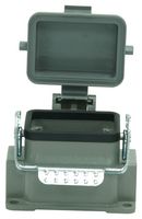 MP009359 - Heavy Duty Connector, Base, Bulkhead Mount, Side Entry, Aluminium Body, 1 Lever, 6B - MULTICOMP PRO