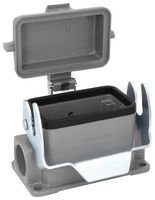 MP009385 - Heavy Duty Connector, Base, Bulkhead Mount, Side Entry, Aluminium Body, 1 Lever, 10B - MULTICOMP PRO
