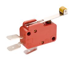 1006.1511 - Microswitch, Miniature, Long Roller Lever, SPDT, Quick Connect, 10 A - MARQUARDT