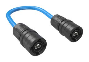 MSPEC6P2BA010 - Ethernet Cable, SPE Plug to SPE Plug, 1 m, 3.3 ft - AMPHENOL COMMUNICATIONS SOLUTIONS
