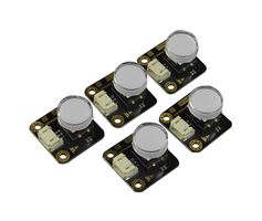 DFR0785 - LED Button, 27 × 26.5 mm, PH2.0-3P, 3.3 V to 5 V, Arduino Micro Bit Board, 5 / Pack - DFROBOT