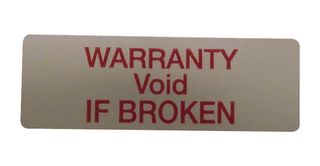 MP009749 - Label, Tamperproof, 12 mm, 38 mm, Vinyl, Warranty Void If Broken - MULTICOMP PRO