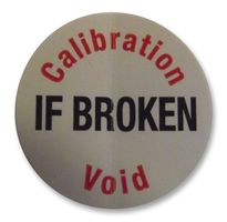 MP009755 - Label, Tamperproof, 19 mm, Vinyl, Calibration Void If Broken - MULTICOMP PRO