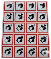 MP001258 - Label, Self Adhesive, 40 mm, 40 mm, Vinyl, Flammable - MULTICOMP PRO
