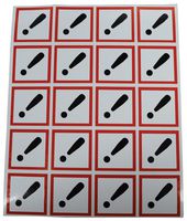 MP001260 - Label, Self Adhesive, 40 mm, 40 mm, Vinyl, Warning Attention (ISO Symbol) - MULTICOMP PRO