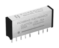 107-2-C-12/3D - Reed Relay, DPDT, 12 V, Mini-SIL 107 Series, Through Hole, 1 kohm, 250 mA - PICKERING