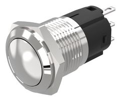 82-4171.2000 - Vandal Resistant Switch, 82 Series, 16 mm, SPDT, Maintained, Round Convex Flush, Natural - EAO