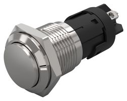 82-4162.1000 - Vandal Resistant Switch, 82 Series, 16 mm, SPDT, Momentary, Round Raised Flat Flush, Natural - EAO