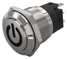82-5161.1000.B002 - Vandal Resistant Switch, Standby, 82 Series, 19 mm, SPDT, Momentary, Round Raised Flat Flush - EAO