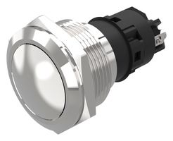 82-6572.2000 - Vandal Resistant Switch, 82 Series, 22 mm, SPDT, Maintained, Round Convex Flush, Natural - EAO