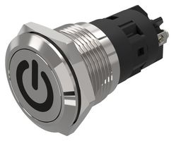 82-5152.1000.B002 - Vandal Resistant Switch, Standby, 82 Series, 19 mm, SPDT, Momentary, Round Flat Flush, Natural - EAO