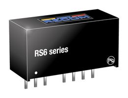 RS6-1212S - Isolated Through Hole DC/DC Converter, ITE, 2:1, 6 W, 1 Output, 12 V, 500 mA - RECOM POWER