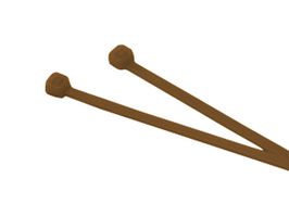 MP010043 - Cable Tie, Nylon 4.6 (Polyamide 4.6), Brown, 100 mm, 2.5 mm, 22 mm, 18 lb - MULTICOMP PRO