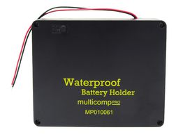 MP010061 - Battery Holder, 3xD Size, 150mm, with Switch, Screw, IP65 - MULTICOMP PRO