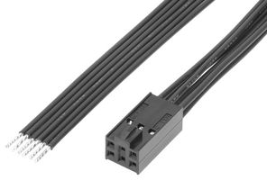 219659-1063 - Cable Assembly, C-Grid III Receptacle to Free End, 6 Ways, 2.54 mm, 2 Row, 300 mm, 11.8 " - MOLEX