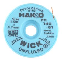 FR140-81 - Desoldering Braid, Copper, 1.5 m x 0.7 mm - HAKKO