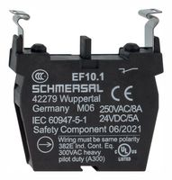 101006535 - Contact Block, Screw, 1 Pole, 8 A, 230 V, Schmersal Command & Signalling Devices, 24 V - SCHMERSAL
