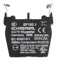 101006547 - Contact Block, Screw, 2 Pole, 8 A, 230 V, Schmersal Command & Signalling Devices, 24 V - SCHMERSAL