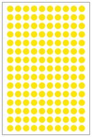 MP010412 - Label, Round, Self Adhesive, 12 mm, Paper, Yellow - MULTICOMP PRO