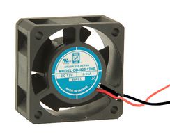 OD4020-12HB - DC Axial Fan, 12 V, Square, 40 mm, 20 mm, Ball Bearing, 9 CFM - ORION FANS