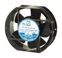 OD172SAP-24HTB - DC Axial Fan, 24 V, Rectangular with Rounded Ends, 172 mm, 51 mm, Ball Bearing, 235 CFM - ORION FANS
