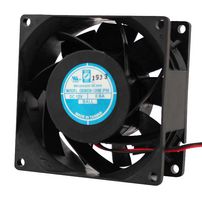 OD8038-12HBVXC10A - DC Axial Fan, 12 V, Square, 80 mm, 38 mm, Ball Bearing, 99 CFM - ORION FANS