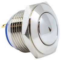 PV2S240NN - Vandal Resistant Switch, PV2 Series, 16 mm, SPST-NO DM, Off-(On), Round Domed, Natural - E-SWITCH