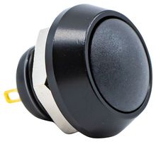 PV5S24011 - Vandal Resistant Switch, PV5 Series, 12 mm, SPST-NO DM, Off-(On), Round Domed, Black - E-SWITCH