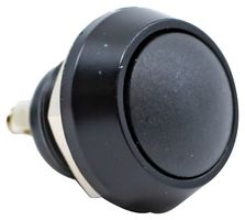 PV5S64011 - Vandal Resistant Switch, PV5 Series, 12 mm, SPST-NO DM, Off-(On), Round Domed, Black - E-SWITCH