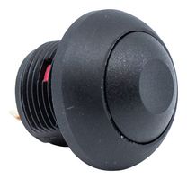 RP8100B2M1CEBLKBLKNIL - Pushbutton Switch, RP8100 Series, 13.6 mm, SPST-NO, Off-(On), Round Domed, Black - E-SWITCH
