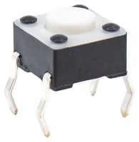 TL1105F100Q - Tactile Switch, TL1105 Series, Top Actuated, Through Hole, Round Button, 100 gf, 50mA at 12VDC - E-SWITCH