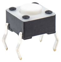 TL1105F160Q - Tactile Switch, TL1105 Series, Top Actuated, Through Hole, Round Button, 160 gf, 50mA at 12VDC - E-SWITCH