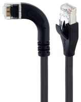 TRD855SRA6DBL-05M - Ethernet Cable, Cat5e, 90° RJ45 Plug to RJ45 Plug, UTP (Unshielded Twisted Pair), Blue, 500 mm - L-COM