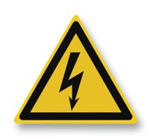 223307 - Safety Sign, Hazard, Electrical Danger, PET(Polyester), 43 mm, 50 mm, Black on Yellow - BRADY