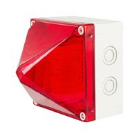 LED700-05-02 (RED) - Beacon, Continuous, Flashing, -25 °C to 65 °C, 380, VDC, 125 mm H, LED700 Series, Red - MOFLASH SIGNALLING