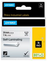 1734821 - Label Printer Tape, Self-Laminating, Black on White, 5 m x 24 mm, Vinyl - DYMO