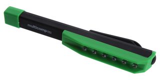 MP700255 - Torch, Pen Light, LED, 50 lm, AAA Batteries x 3 (Not Supplied), Black / Green - MULTICOMP PRO
