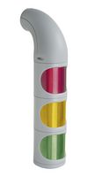 89408068. - Beacon, LED, Green/Red/Yellow, Steady, 230 VAC, 85 mm x 394 mm, IP65/69K - WERMA