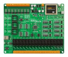 MIKROE-4749 - Development Kit, PIC18F97J60-I/PF, PICPLC16 v7a, CODEGRIP, mikroBUS Socket, 16 I/Ps, 16 Relay, 16 A - MIKROELEKTRONIKA