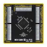 MIKROE-4041 - Add-On Board, MikroE MCU Card 7, PIC18F PIC18F86J55-I/PT MCU, 2 x 168 Pin Mezzanine Connector - MIKROELEKTRONIKA