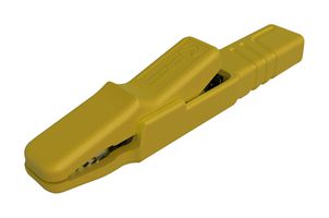 932146103 - Crocodile Clip, 25 A, 9.5 mm Jaw Open, Yellow - HIRSCHMANN TEST AND MEASUREMENT