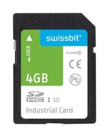 SFSD4096L1AS1TO-I-ME-221-STD - Flash Memory Card, SLC, SD / SDHC Card, UHS-3, Class 10, Video 30, 4 GB, S-600 Series - SWISSBIT