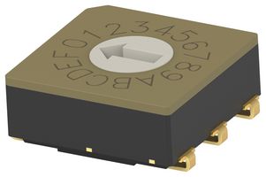 MRSSV0DC16SMJTR - Rotary Coded Switch, Vertical, MRSS Series, Surface Mount, 16 Position, 20 V - ALCOSWITCH - TE CONNECTIVITY