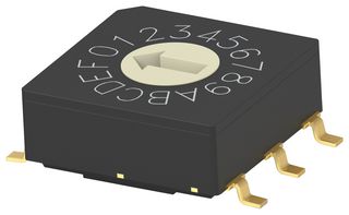 MRSSV1DC16SMGWTR - Rotary Coded Switch, Vertical, MRSS Series, Surface Mount, 16 Position, 20 V - ALCOSWITCH - TE CONNECTIVITY