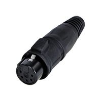 RCX5F-Z-001-1 - XLR Connector, 5 Contacts, Receptacle, Cable Mount, Tin Plated Contacts, Zinc Diecast Body - REAN