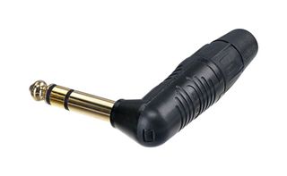 RP3RC-B - Phone Audio Connector, Stereo, R/A, 3 Contacts, Plug, 6.35 mm, Cable Mount, Gold Plated Contacts - REAN