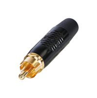 RF2C-B-0 - RCA (Phono) Audio / Video Connector, 2 Contacts, Plug, Gold Plated Contacts, Brass, Zinc Body - REAN