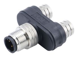 1200895003 - Sensor Splitter, M8, Y - Style, Cable Mount, Black, PUR (Polyurethane) Body - MOLEX